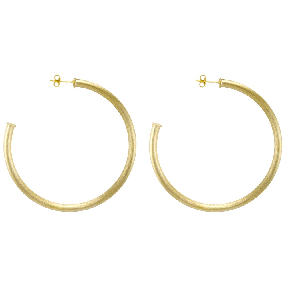 New Sheila Fajl Brushed 18k Gold Hoops